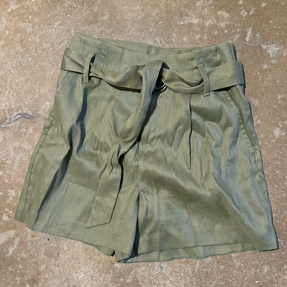 Banana Republic Sage Green High Waist Shorts